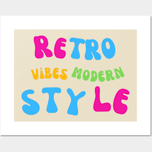 Retro vibes Modern Style Posters and Art